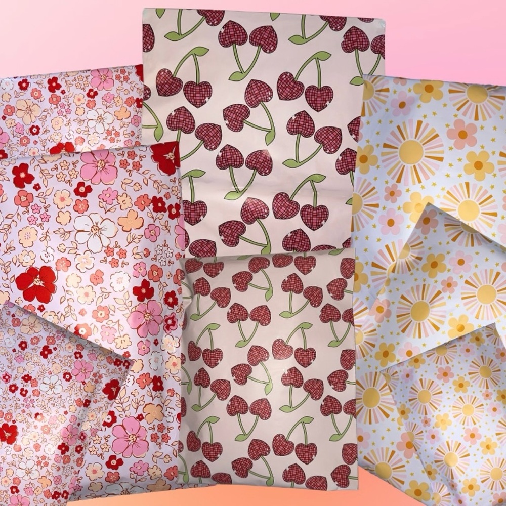 Sunshine Floral Poly Mailer’s 10x13 Pack of 25 - Picture 6 of 8